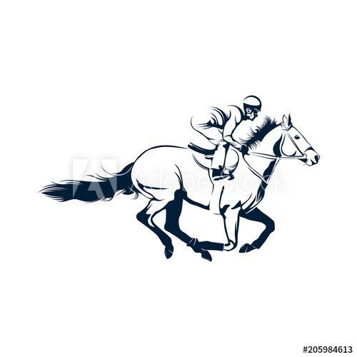 Man On Horse Logo - Jockey logo designs vector, Running Horse logo template - Buy this ...