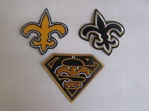 Superman Saints Logo - New Orleans Saints - 3 Patch Lot - Iron On/Sew On | eBay
