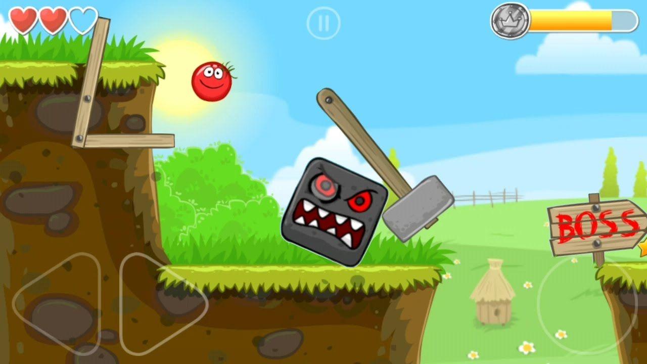 Games Red Ball Logo - Playing RED BALL 4 with Tomato Ball and killing the BOSS in Volume 1