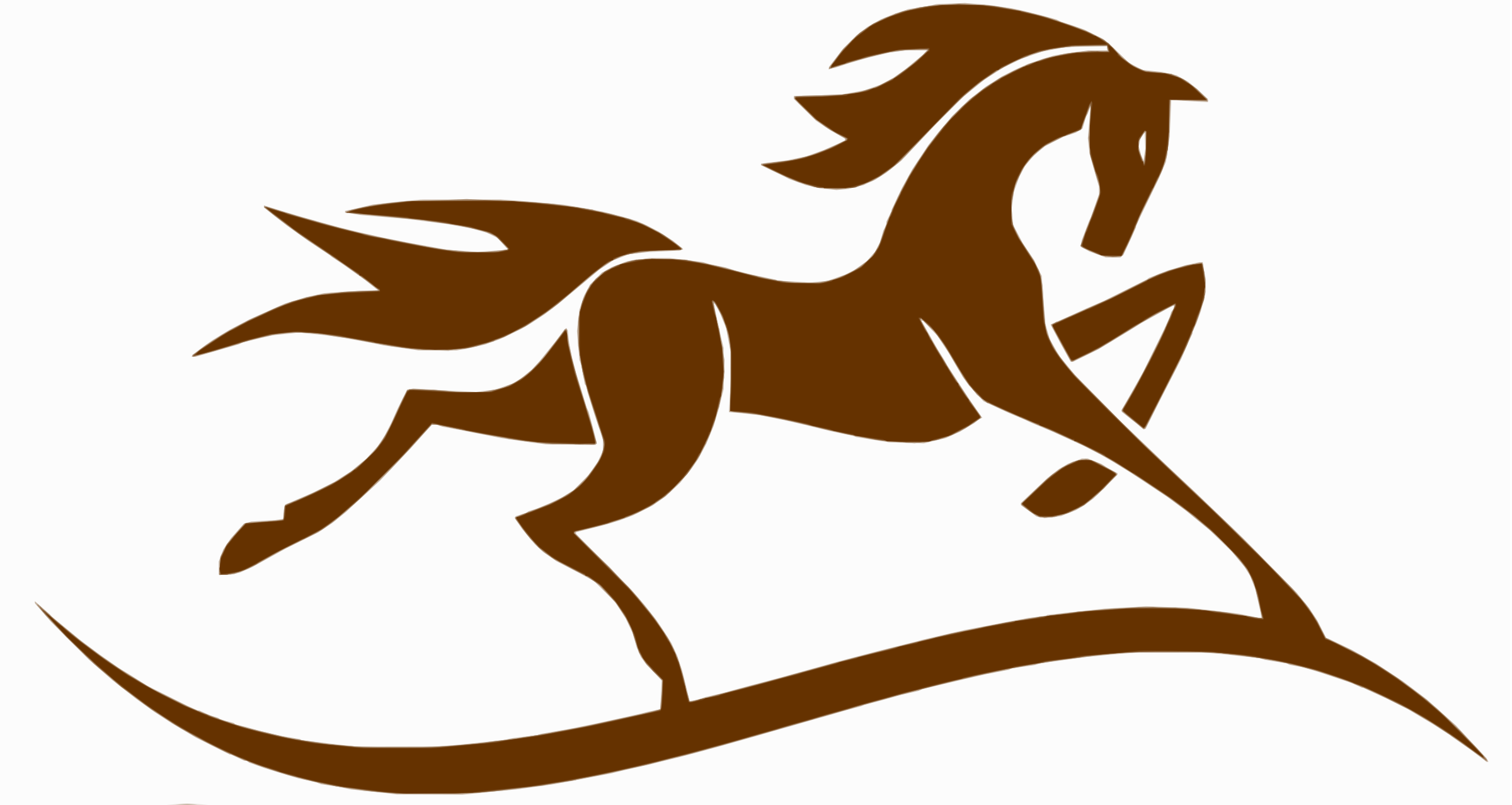 Running Horse Logo - Clipart - Majestic Running Horse (Brown)