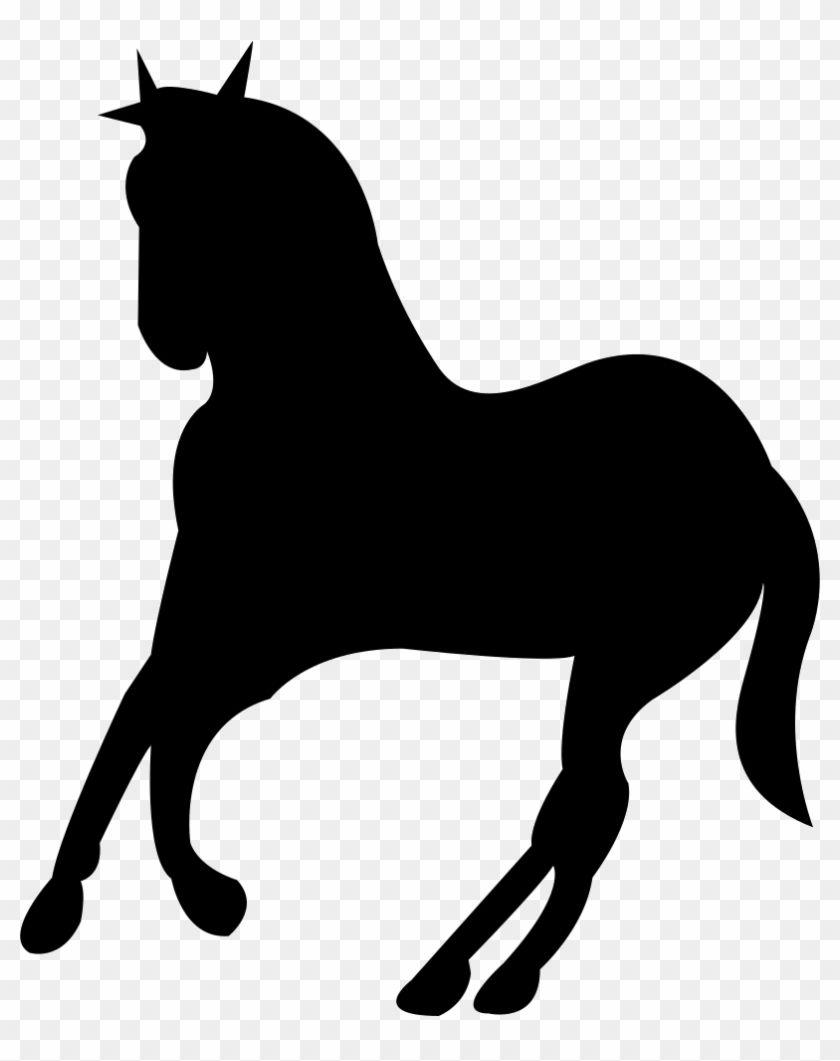 Running Horse Logo - Running Horse Black Silhouette Turning To Left Pose - Running Black ...