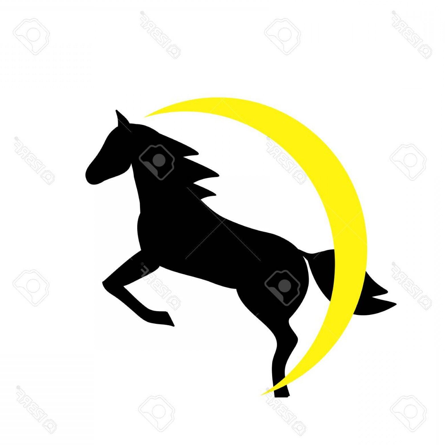 Black and Yellow Horse Logo - Running Horse Vector Logo | SOIDERGI