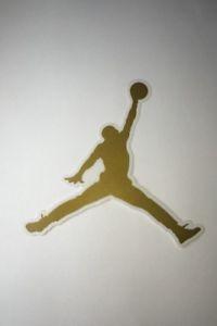 Gold Jordan Logo - Jordan Logo Gold Sticker | eBay