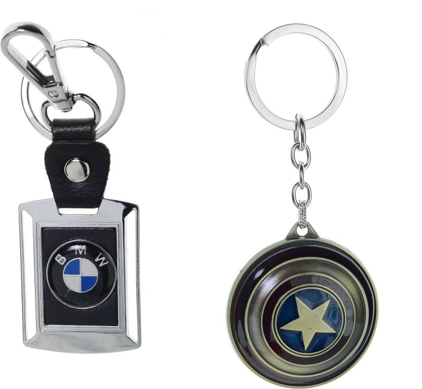 Three Shield Car Logo - Three Shades Avengers keychain Captain America Shield Keychain & BMW