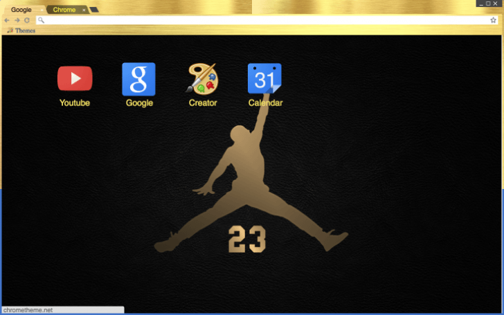 Golden Jordan Logo - Gold Jordan Logo Chrome Theme - ThemeBeta