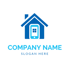 Blue House Logo - Free House Logo Designs | DesignEvo Logo Maker