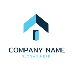 Blue House Logo - Free House Logo Designs. DesignEvo Logo Maker