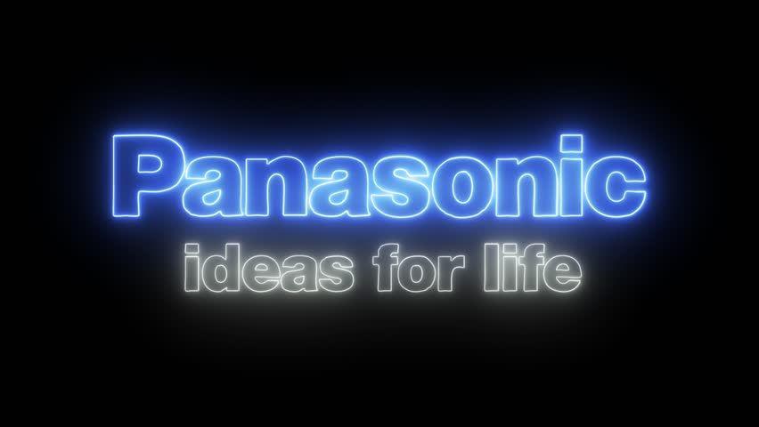 Panasonic Logo - Panasonic Logo with Neon Lights. Stock Footage Video (100% Royalty ...