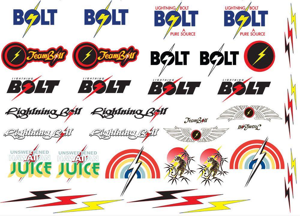 Lightning Bolt Surf Company Logo - Lightning Bolt Surfboard Stickers - ACCESSORIES - STICKERS ...