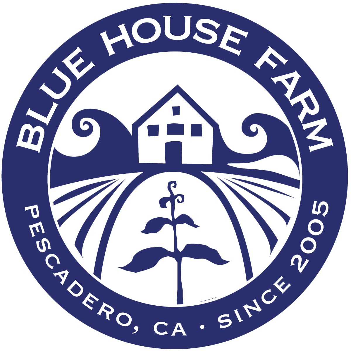 Blue Flower U Logo - Blue House Farm