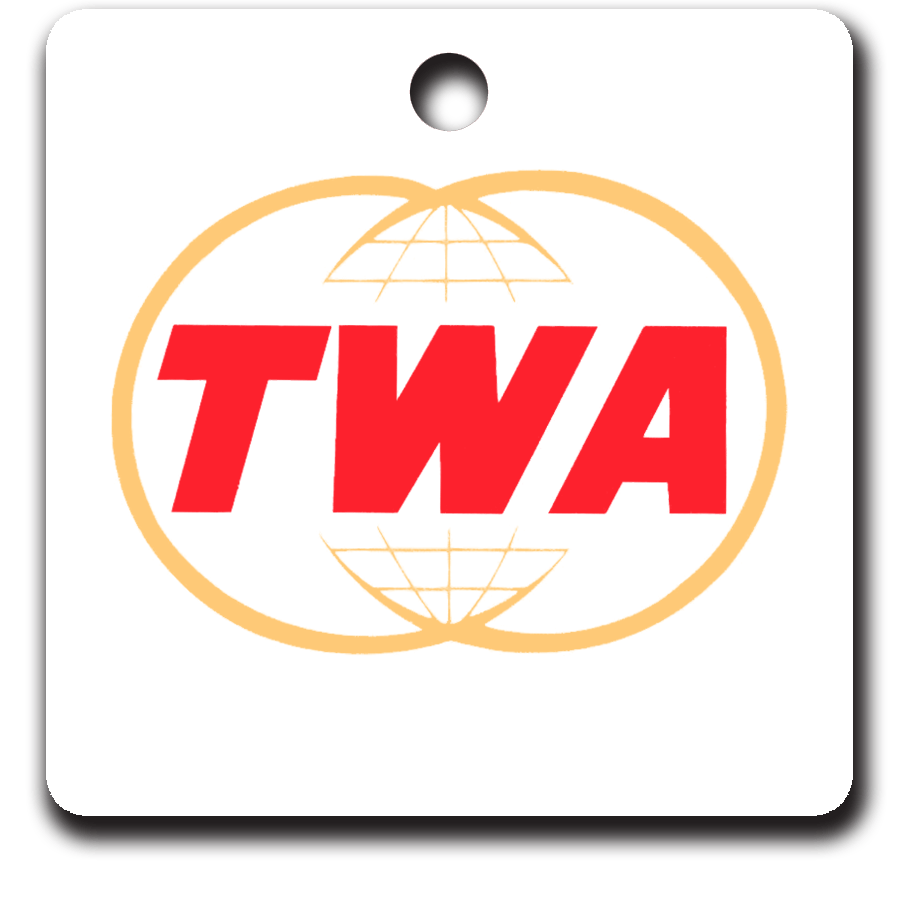 Globe Square Logo - TWA Twin Globe Logo Ornaments