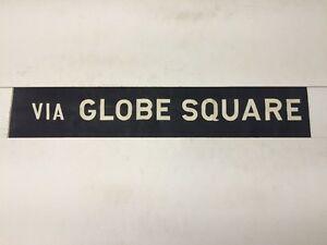 Globe Square Logo - Ashton Under Lyne 1966 Linen Bus Blind 28- Via Globe Square