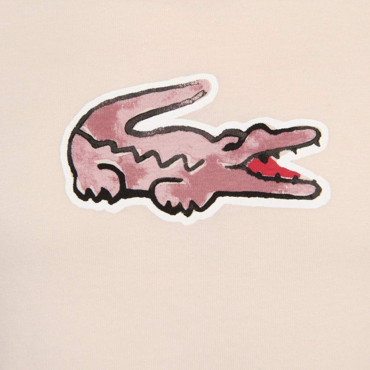 Pink Crocodile Logo - Lacoste Girls Pink Crocodile Logo Top