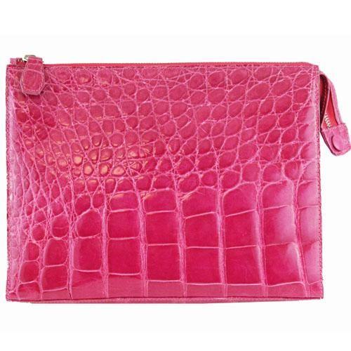 Pink Crocodile Logo - Colombo Italy Vintage pink crocodile clutch bag 90s – Katheley's ...