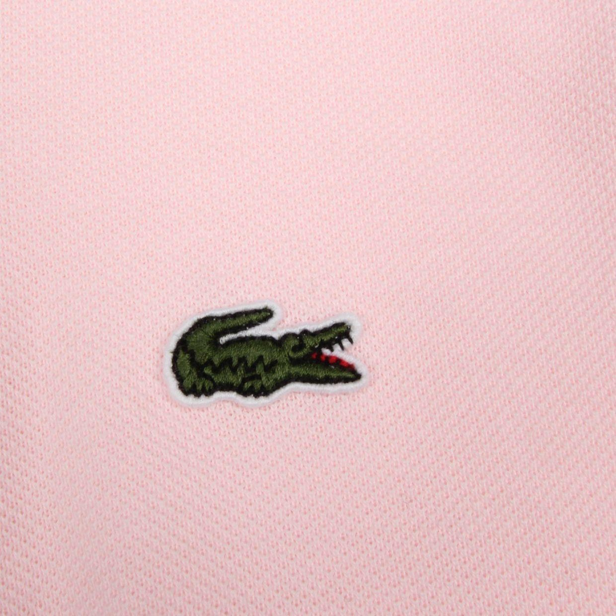 Crocodile with Pink Logo - Lacoste Kids Green Crocodile Pink Polo Shirt