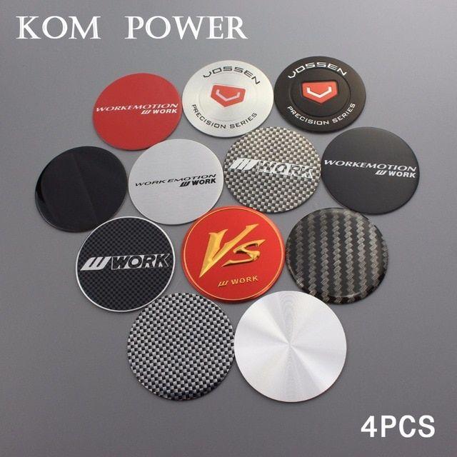 Blank Auto Logo - KOM 4pcs/lot 50mm wheel center hub cap work vs vossen emblem no logo ...