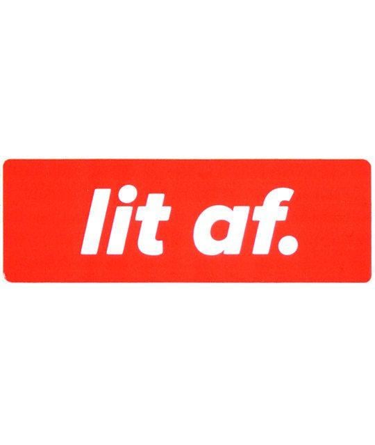Lit Af Logo - Stickie Bandits Red Lit AF Sticker | Zumiez.ca