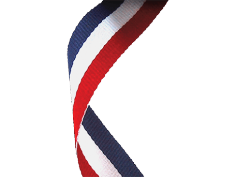 Red and Blue Ribbon Logo - 3501 - Red/White/Blue Woven Ribbon - Ribbons - Running - Events