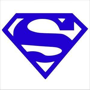Blue Sign Logo - 1x Superman Logo-BLUE-Car,Van,Door,Sticker,Sign,Hero,Clark,Kent ...