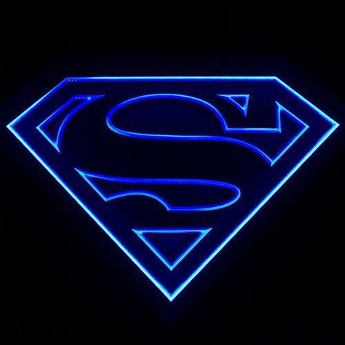 Blue Superman Logo - ZLD012 Decoration Blue Superman Beer Pub Bar LED Energy Saving Light ...