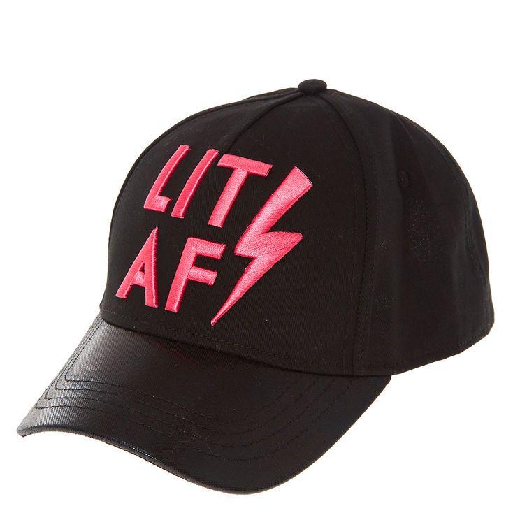 Lit Af Logo - Black LIT AF Baseball Hat | Icing US