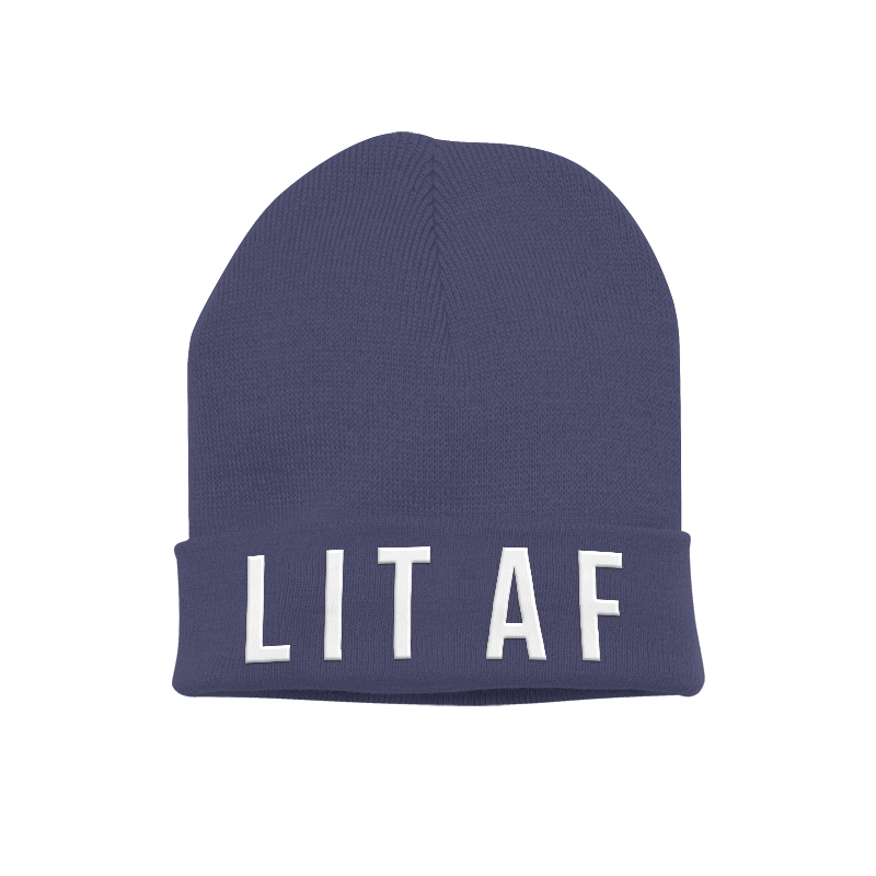 Lit Af Logo - Lit AF beanie – So Basic Apparel