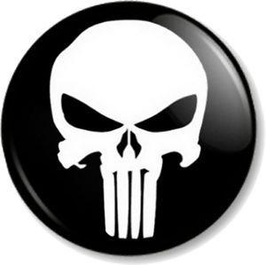 Skull Logo - Punisher Skull Logo 1 25mm Pin Button Badge Halloween Marvel Comic