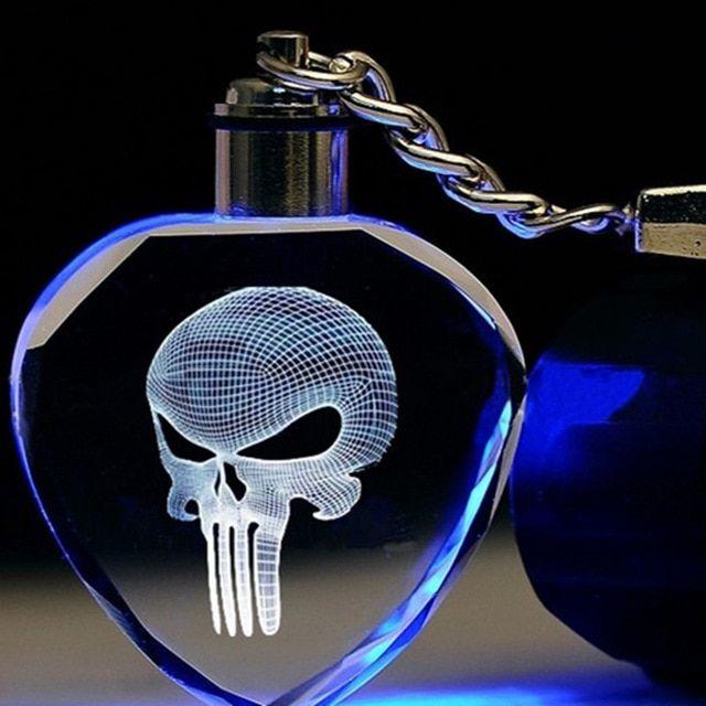 Skull Logo - Fancy&Fantasy Light Up Punisher LED Skull Logo Skeleton Movie Mask