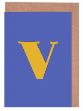 Orange and Blue V Logo - Blue Letter V as Poster by JUNIQE | JUNIQE UK