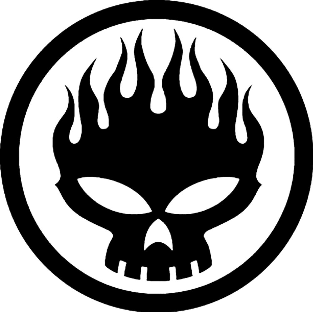 Black Skull Logo - The Offspring Skull Logo Rub-On Sticker - Black