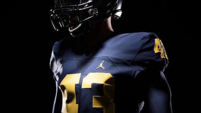 First Jordan Logo - Michigan Becomes First College Football Team to Feature Air Jordan's ...