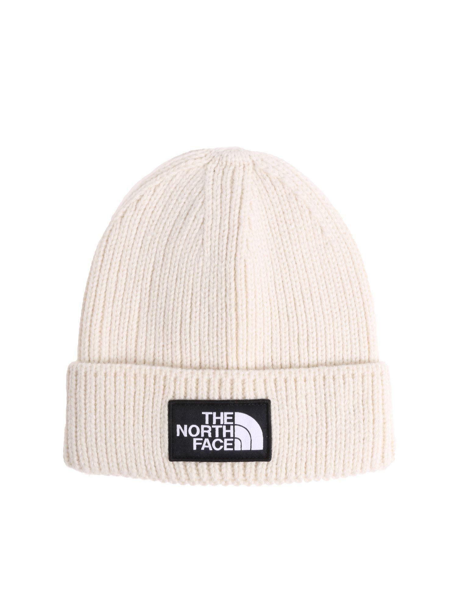 Cream Colored Logo - The North Face Cream-colored Beanie With Logo in Natural for Men - Lyst