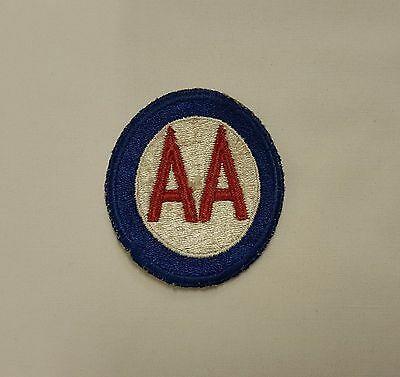 White with Blue Oval Logo - MILITARY US ARMY WWII Anti Aircraft AA logo Red White Blue Oval Sew ...