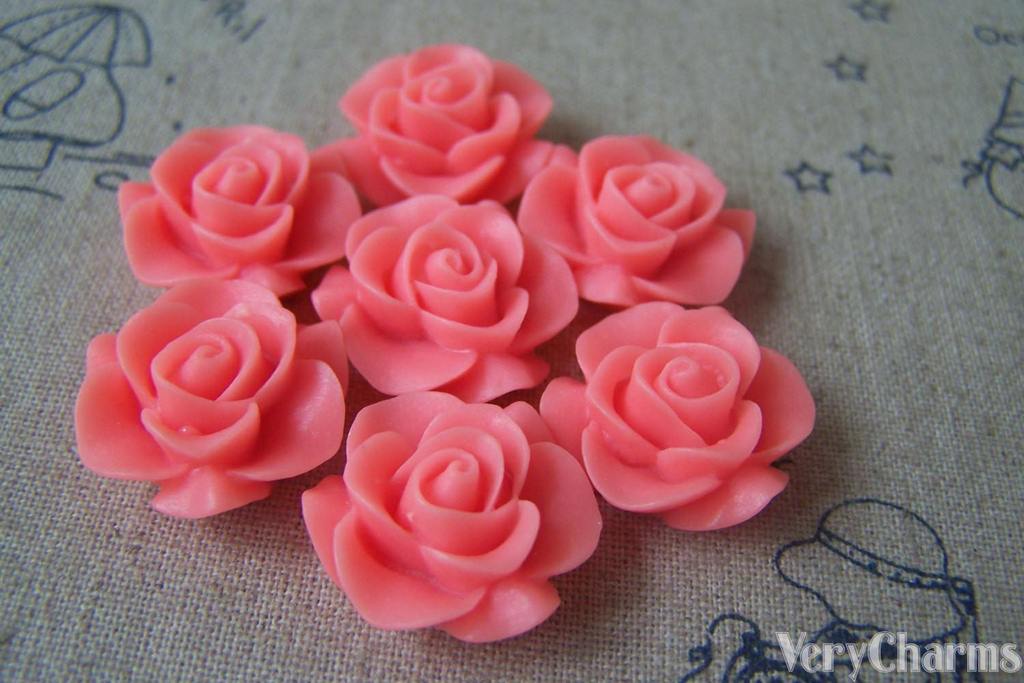 Pink Round Flower Logo - 10 pcs of Resin Vintage Brink Pink Round Flower Cameo 21mm A4699 ...