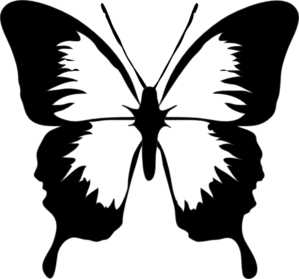Butterfly Black and White Logo - Black And White Butterfly Clip Art at Clker.com - vector clip art ...