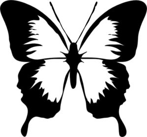 Butterfly Black and White Logo - Black And White Butterfly Clip Art clip art