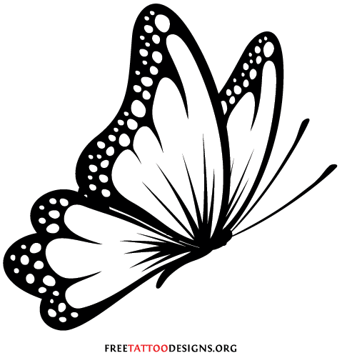 Butterfly Black and White Logo - Butterfly Tattoos. Feminine And Tribal Butterfly Tattoo Designs