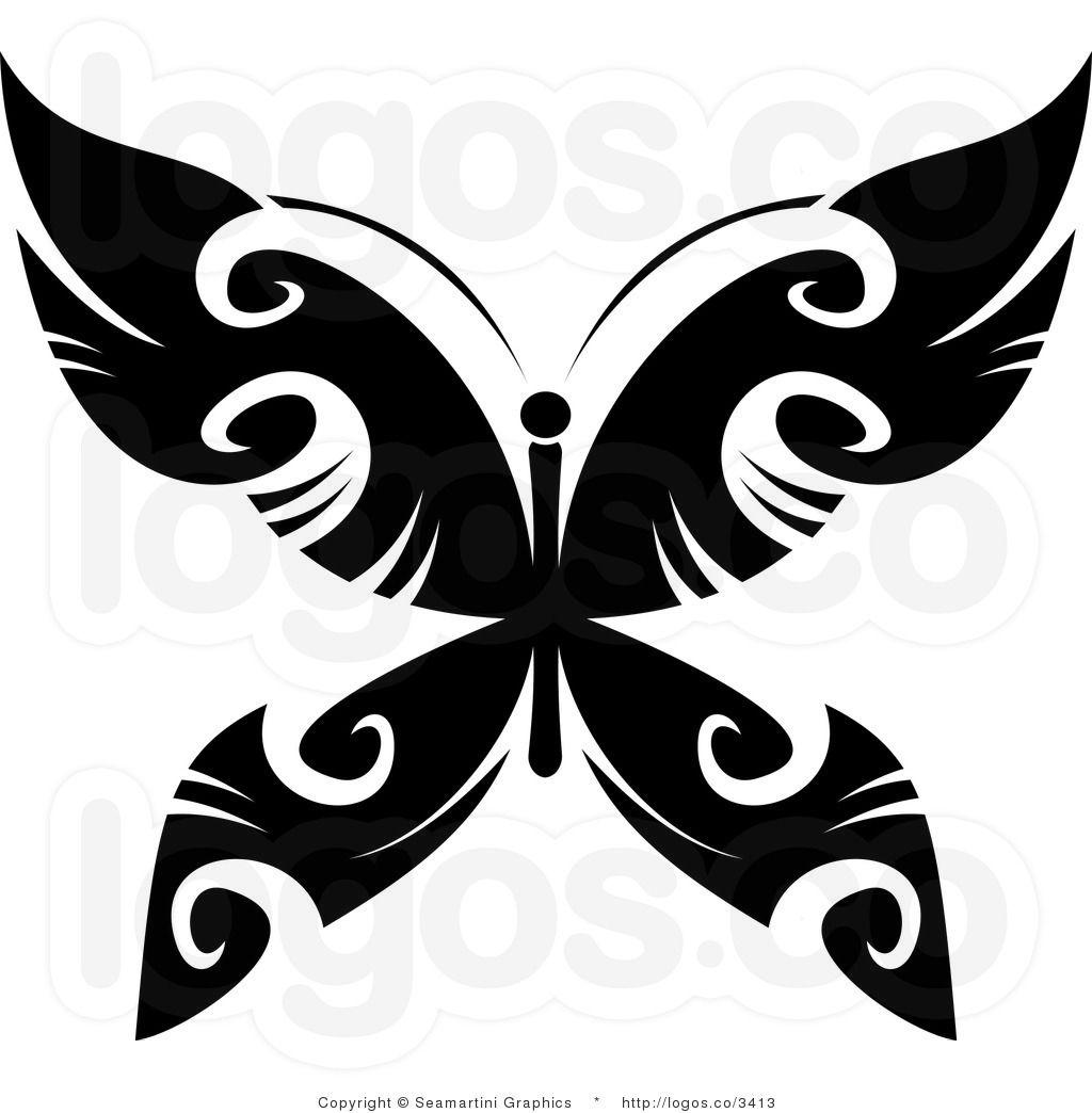 Butterfly Black and White Logo - Free Simple Butterfly Black And White, Download Free Clip Art, Free