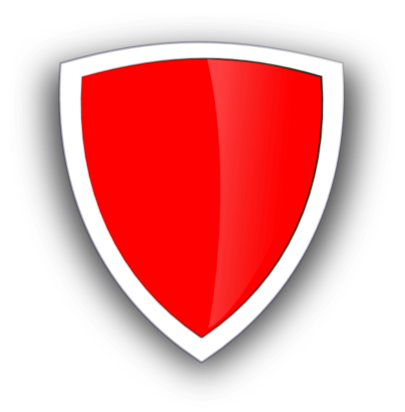 White and Red Shield Logo - Red Shield Logo