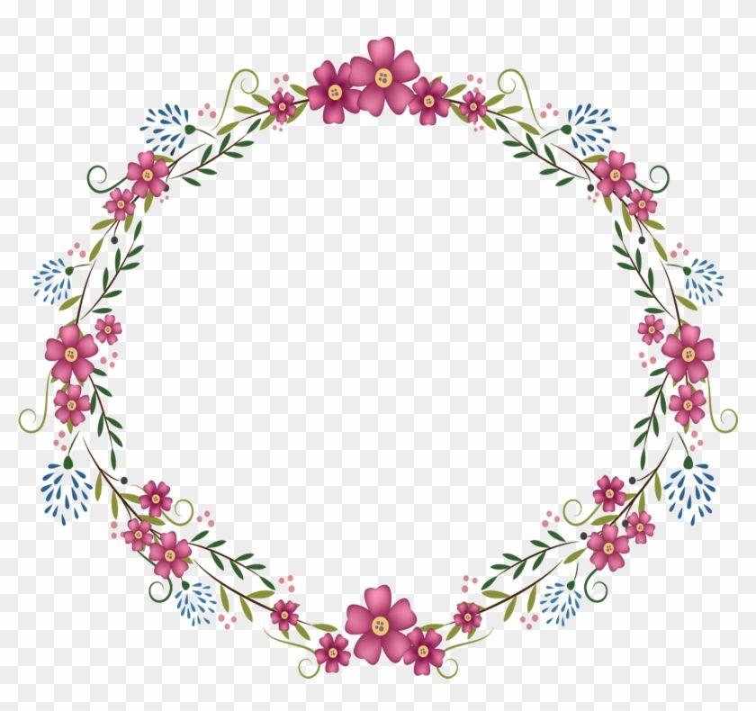 Pink Round Flower Logo - Flowers Round Frame 2835 2835 Transp Png Free Pink - Round Flower ...