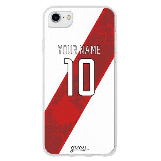 White and Red Shield Logo - Team Jersey Red Shield Phone Case