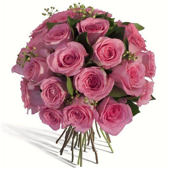 Pink Round Flower Logo - Roses - Pink Round Rose Bouquet - Ode à la Rose