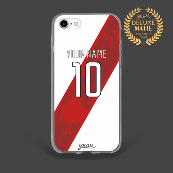 White and Red Shield Logo - Team jersey - White/Red Shield Phone Case - Deluxe Matte - iPhone 7 ...