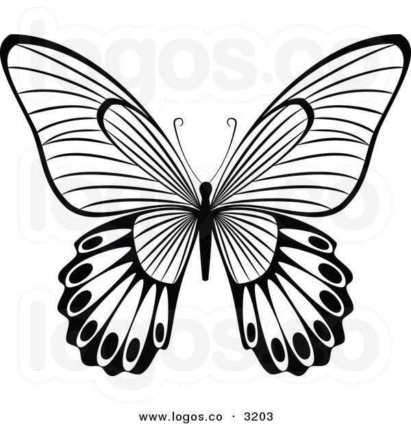 Butterfly Black and White Logo - Free Black And White Butterfly Clipart
