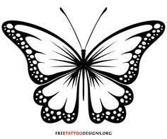 Butterfly Black and White Logo - Black and White Butterfly Clipart Image