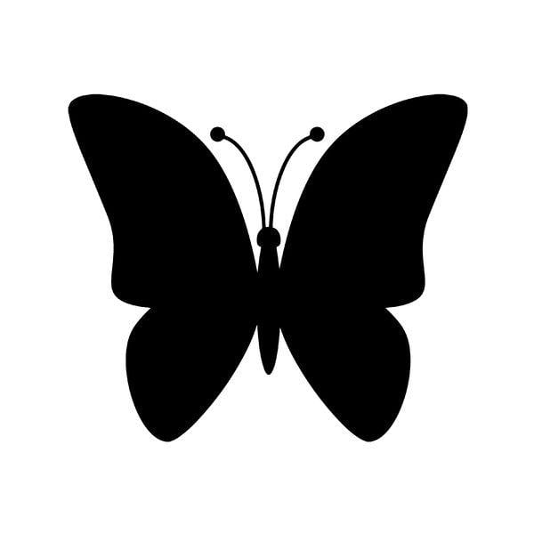 Butterfly Black and White Logo - Free stock image. Black Butterfly