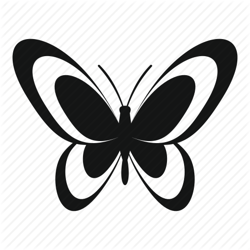 Butterfly Black and White Logo - Bug, butterfly, fly, logo, moth, spring, tattoo icon