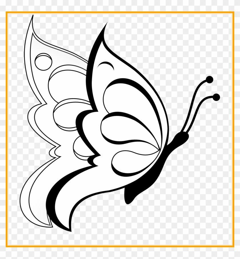 Butterfly Black and White Logo - Marvelous Butterfly Clipart Black White Line Art Coloring