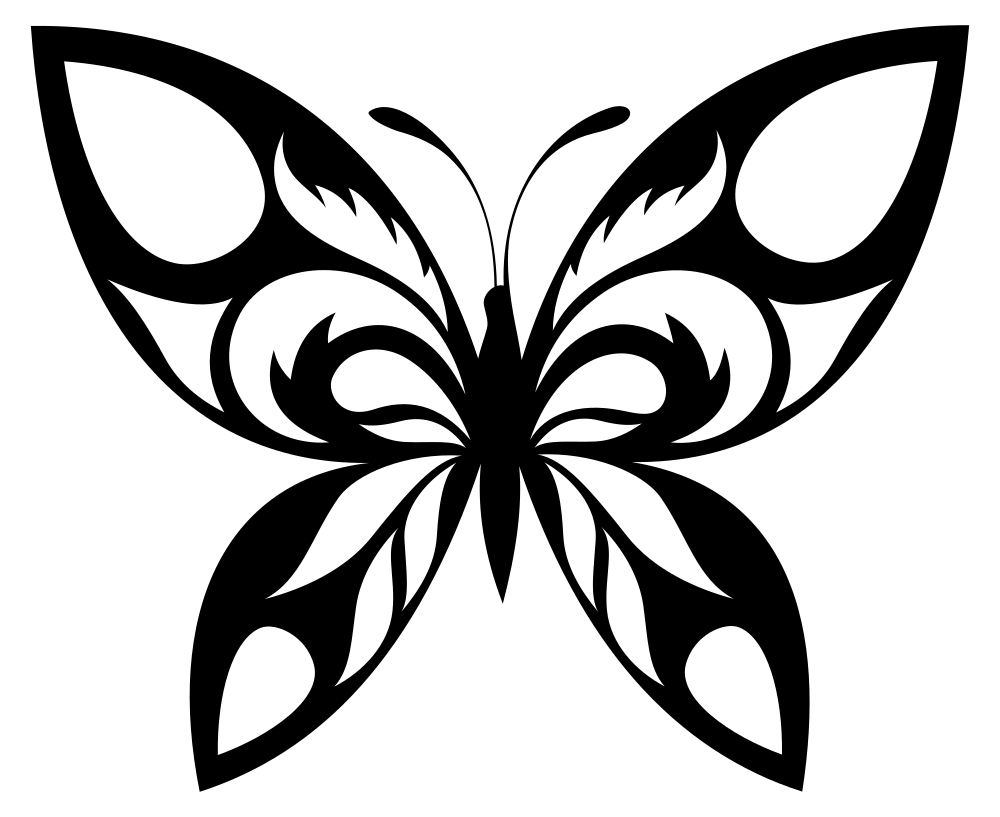 Butterfly Black and White Logo - Butterfly Black And White Clipart | Free download best Butterfly ...