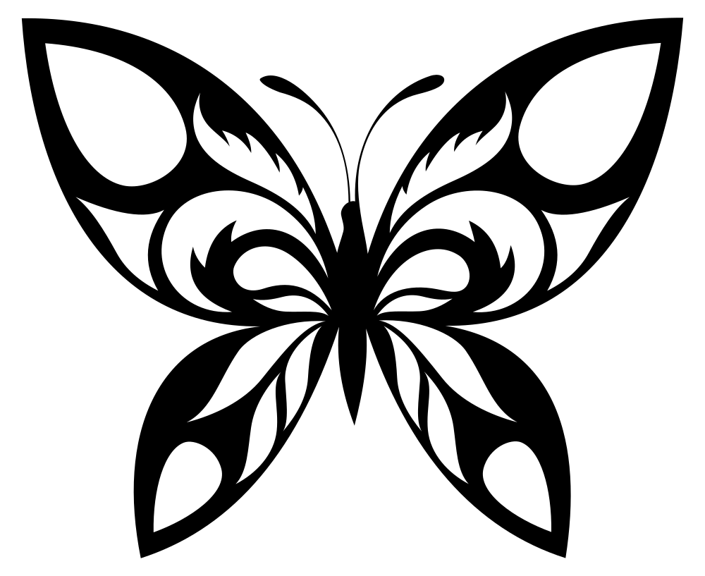 Butterfly Black and White Logo - Butterfly Black And White Clipart. Free download best Butterfly